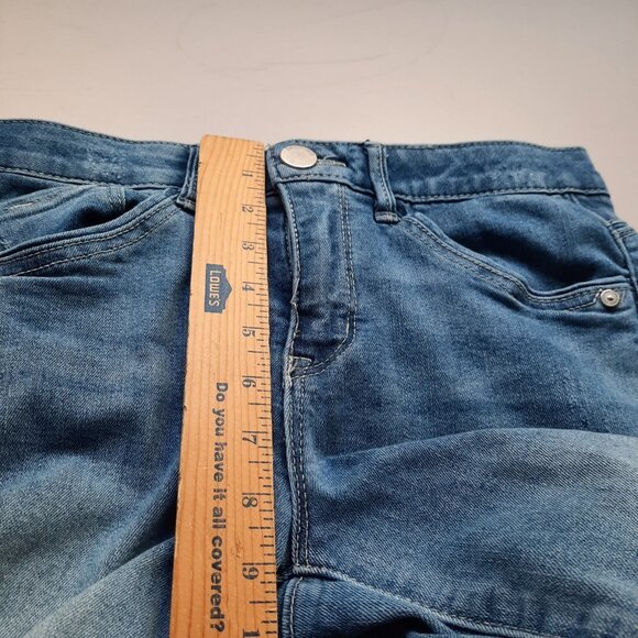 Democracy Jeans Womens 4 Ab Solution Girlfriend Mid Rise Raw Hem Slouchy Shaping - Picture 9 of 11